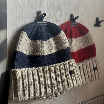Retro Couple Striped Knitted Hat