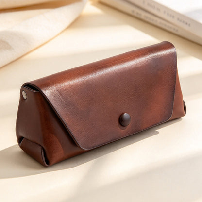 Retro Handmade Leather Glasses Case