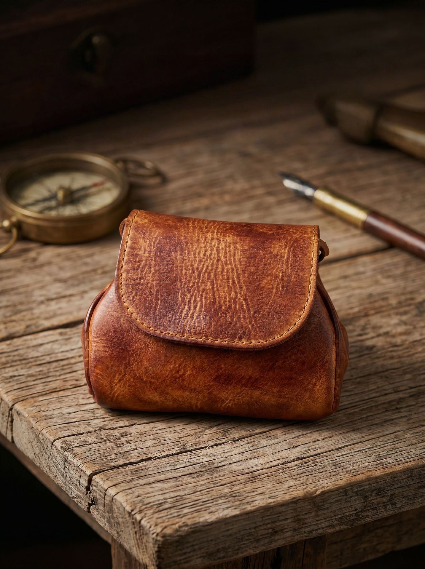 Retro Handmade Leather Card Holders Wallet