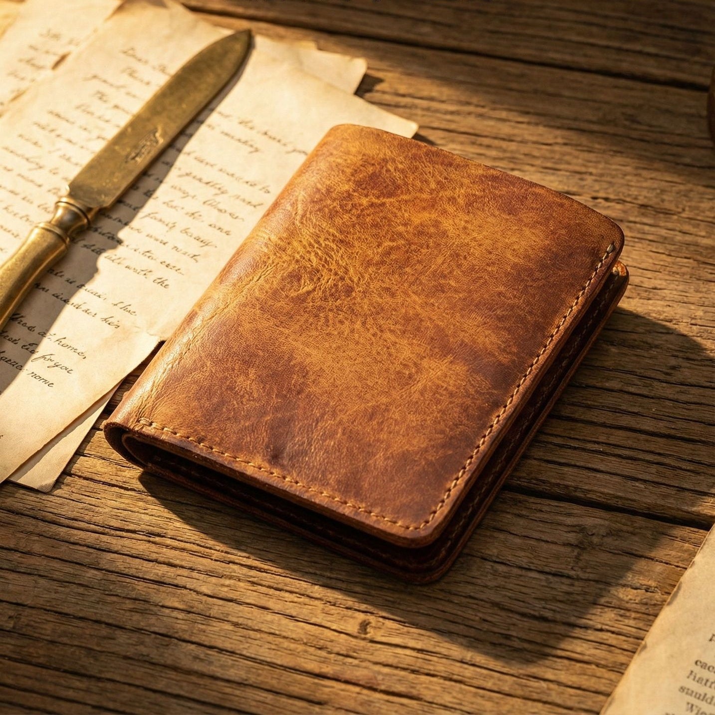 Retro Handmade Leather Card Wallets