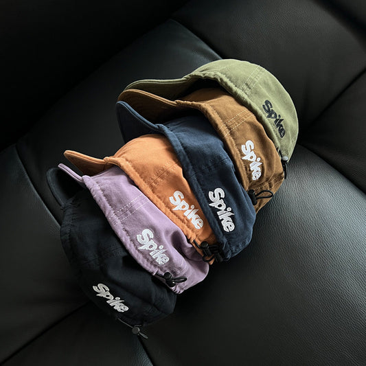 Retro Embroidered Baseball Cap Flip Hat Adjustable Hat