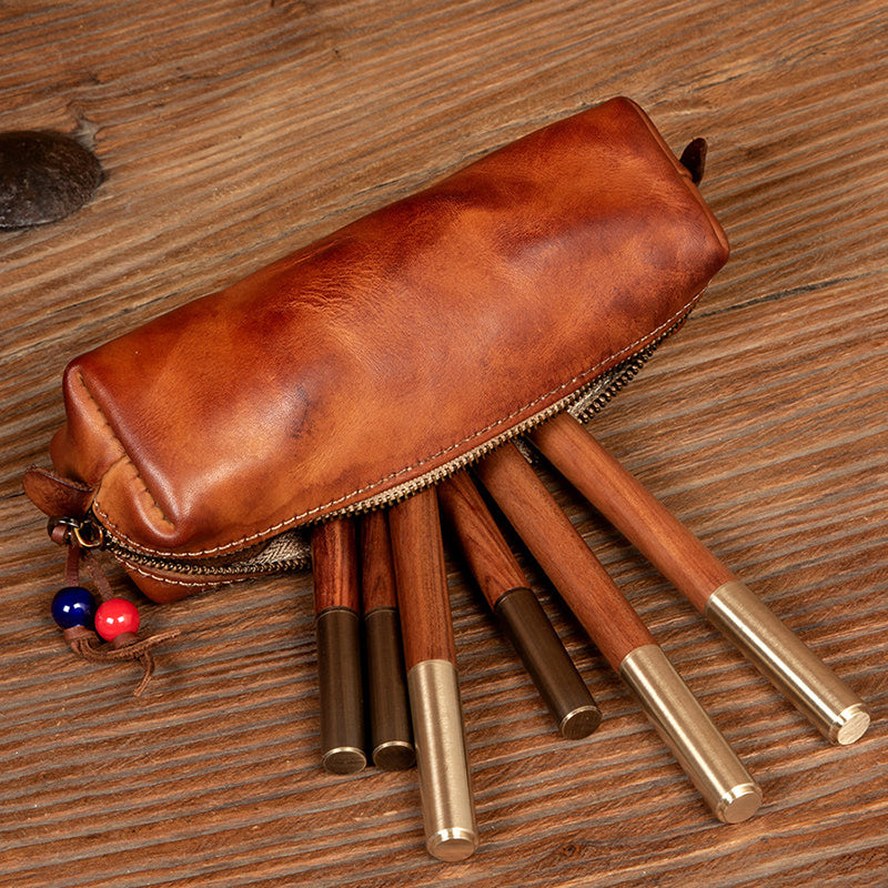 Retro Handmade Leather Storage Bag
