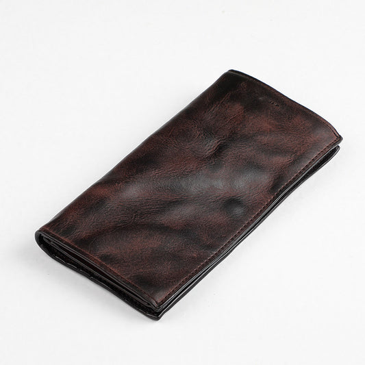 Retro Handmade Leather Multi-card Slots Long Wallets