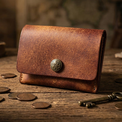 Retro Handmade Leather Card Wallets