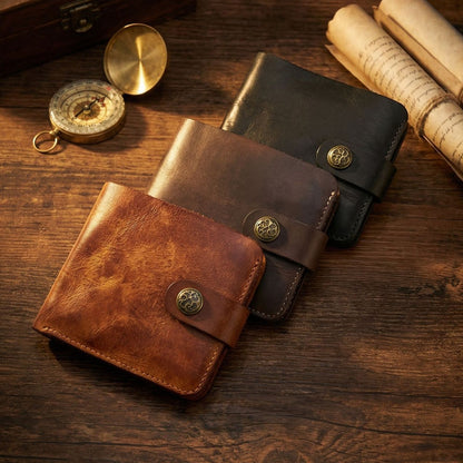 Retro Handmade Leather Card Coin Wallets