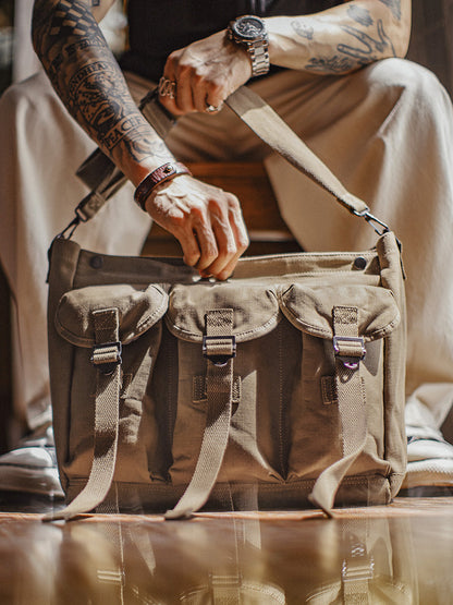 Retro Camouflage Tactical Crossbody Bag