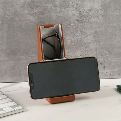 Retro Tanned Leather Glasses Case