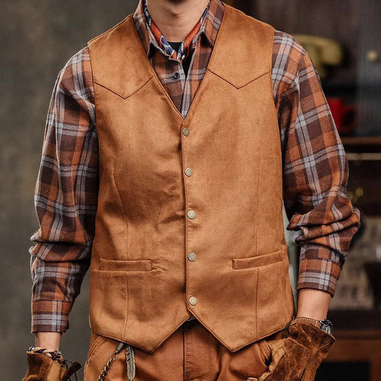 Retro Cowboy Suede Vest