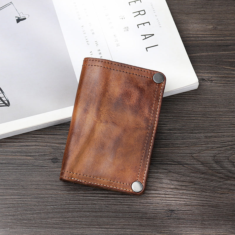Retro Handmade Leather Wallet Multi-card Slots Wallet