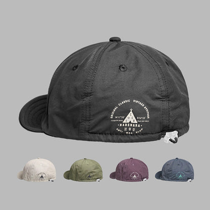 Retro Printed Baseball Cap Flip Hat Beret