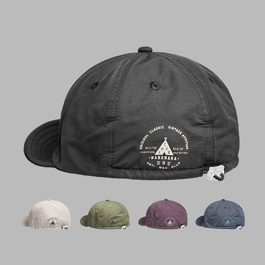 Retro Printed Baseball Cap Flip Hat Beret