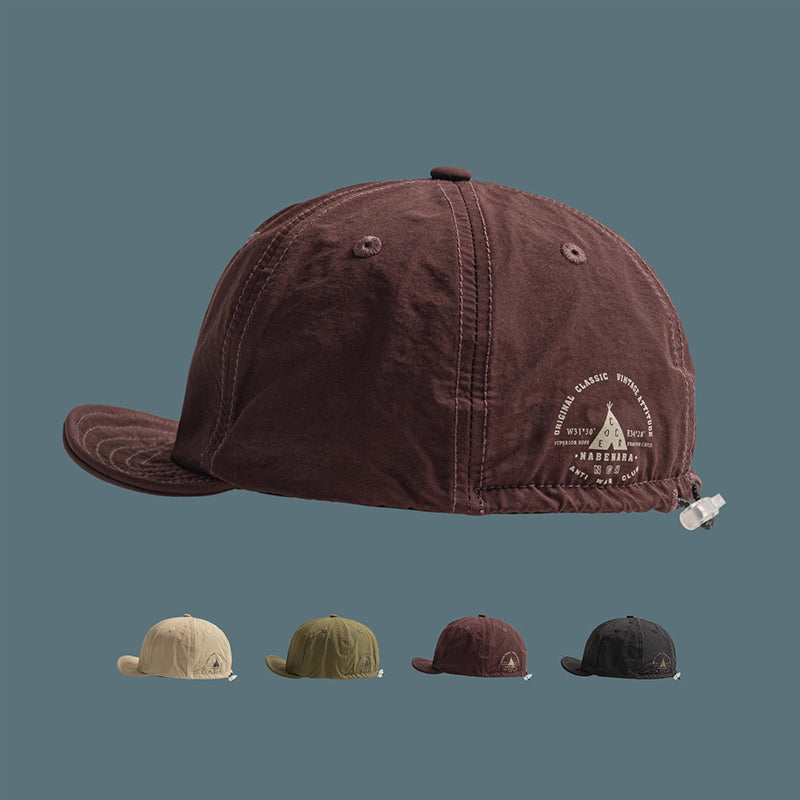 Retro Printed Baseball Cap Flip Hat Beret