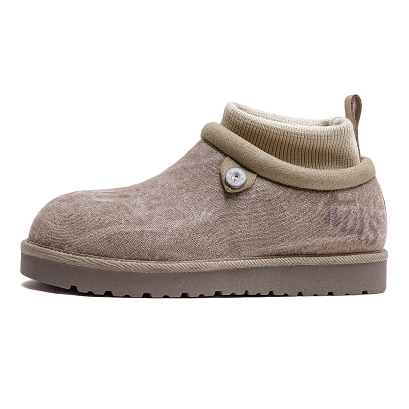 Retro Winter Warm Fleece Slip-on Cotton Sock Boots