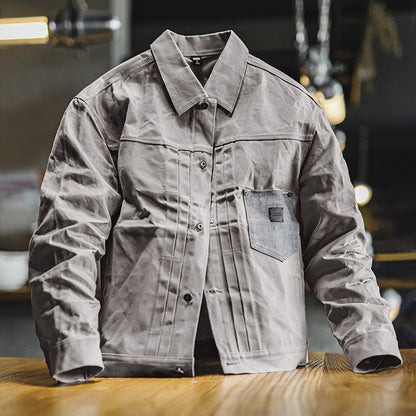 Vintage canvas oil wax jacket hunting oil wax jacket