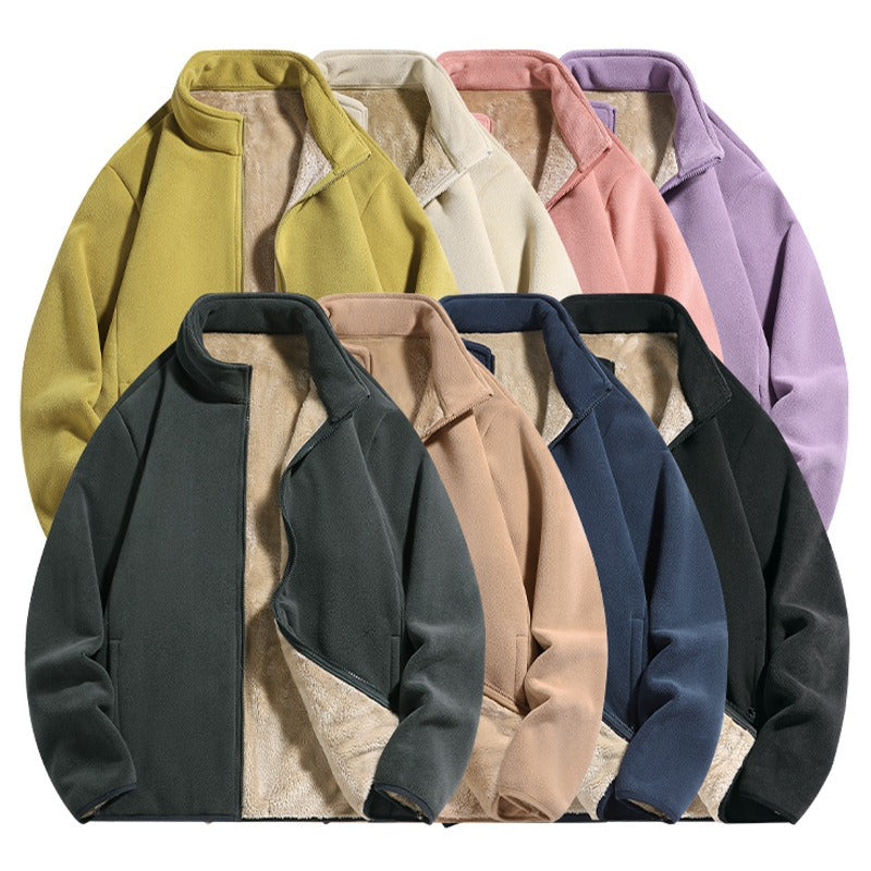 Retro Couple Winter Warm Velvet Casual Coat