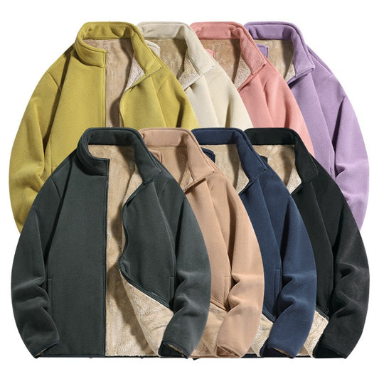 Retro Couple Winter Warm Velvet Casual Coat