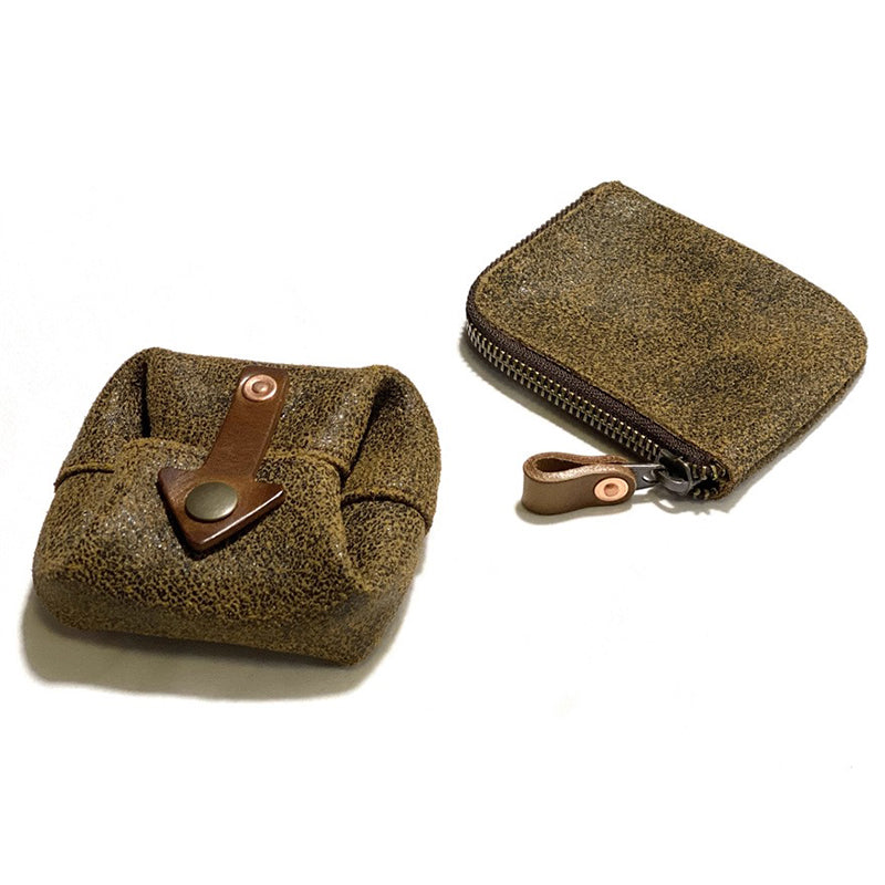 Vintage Zipper Cards Holder Coin Wallet