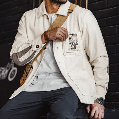 Retro Corduroy Patchwork Big Pocket Jacket