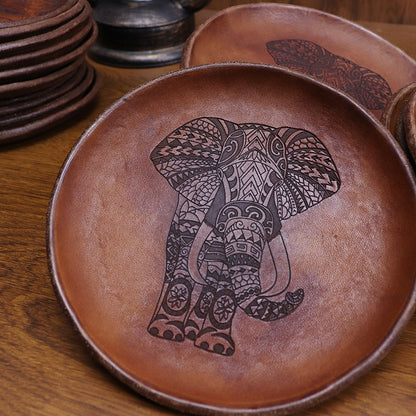 Retro Handmade Storage Leather Tray