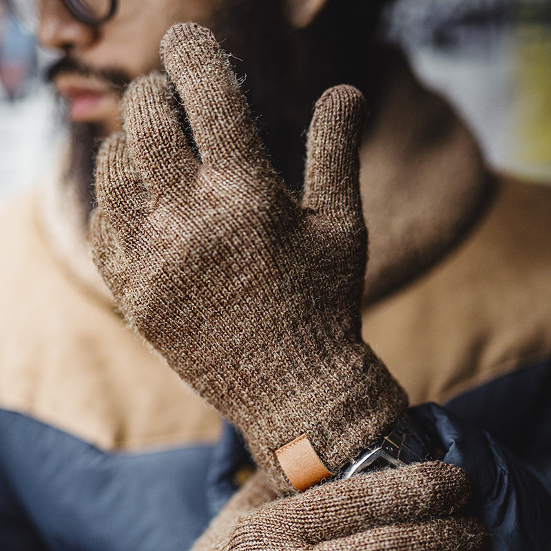 Retro Velvet Finger Touch Screen Gloves