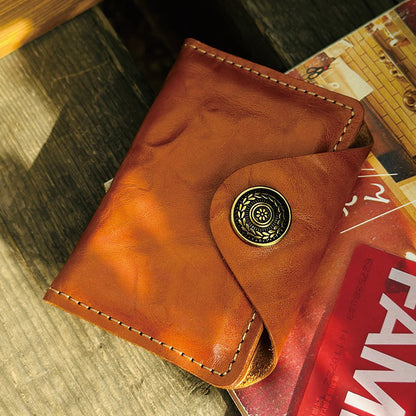Retro Handmade Leather Card Wallet