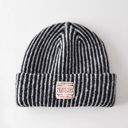 Retro Striped Knitted Hat
