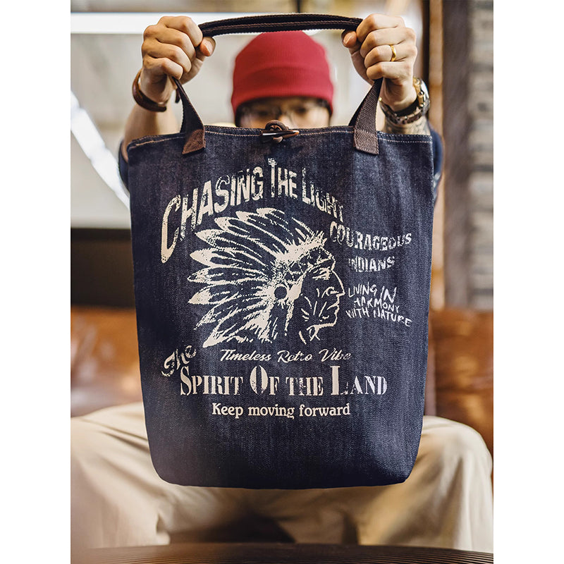 Retro Denim Tote Bag Shoulder Bag