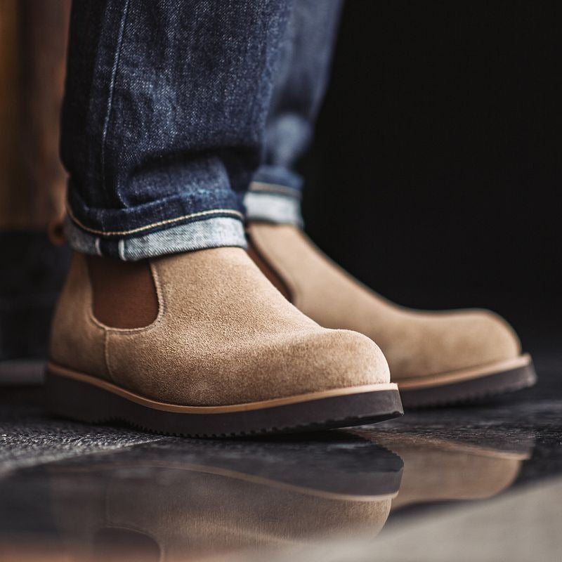 Retro Leather Suede Work Boots