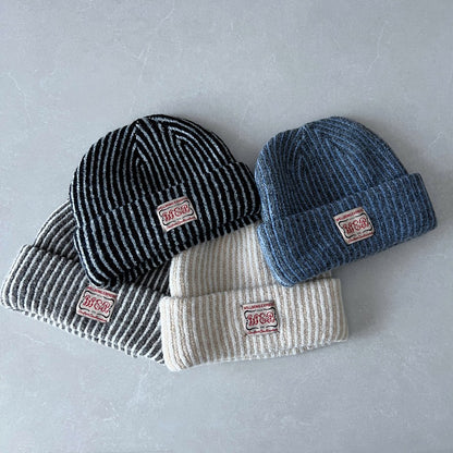 Retro Striped Knitted Hat