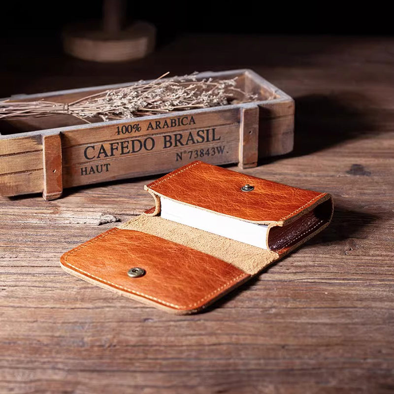 Retro Handmade Leather Card Holder