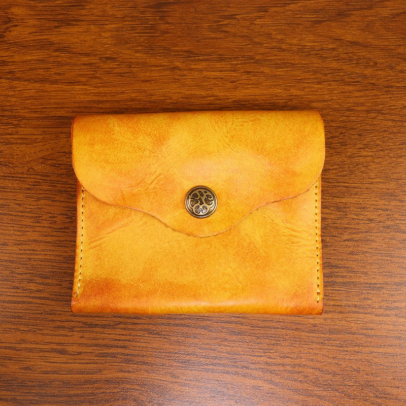 Retro Handmade Leather Card Wallet