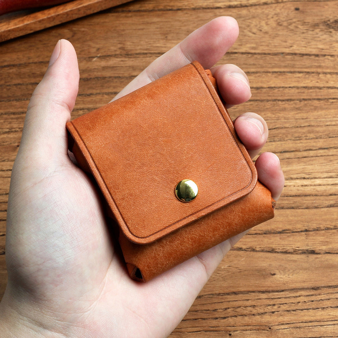 Retro Tanned Leather Coin Bag Wallet