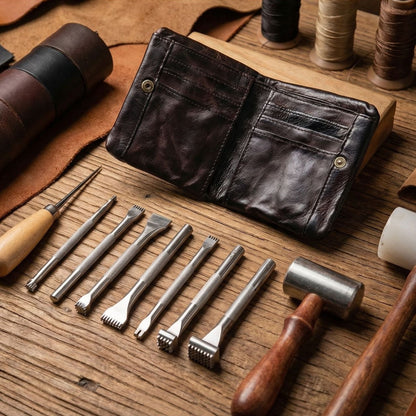 Retro Leather Handmade Short Wallets