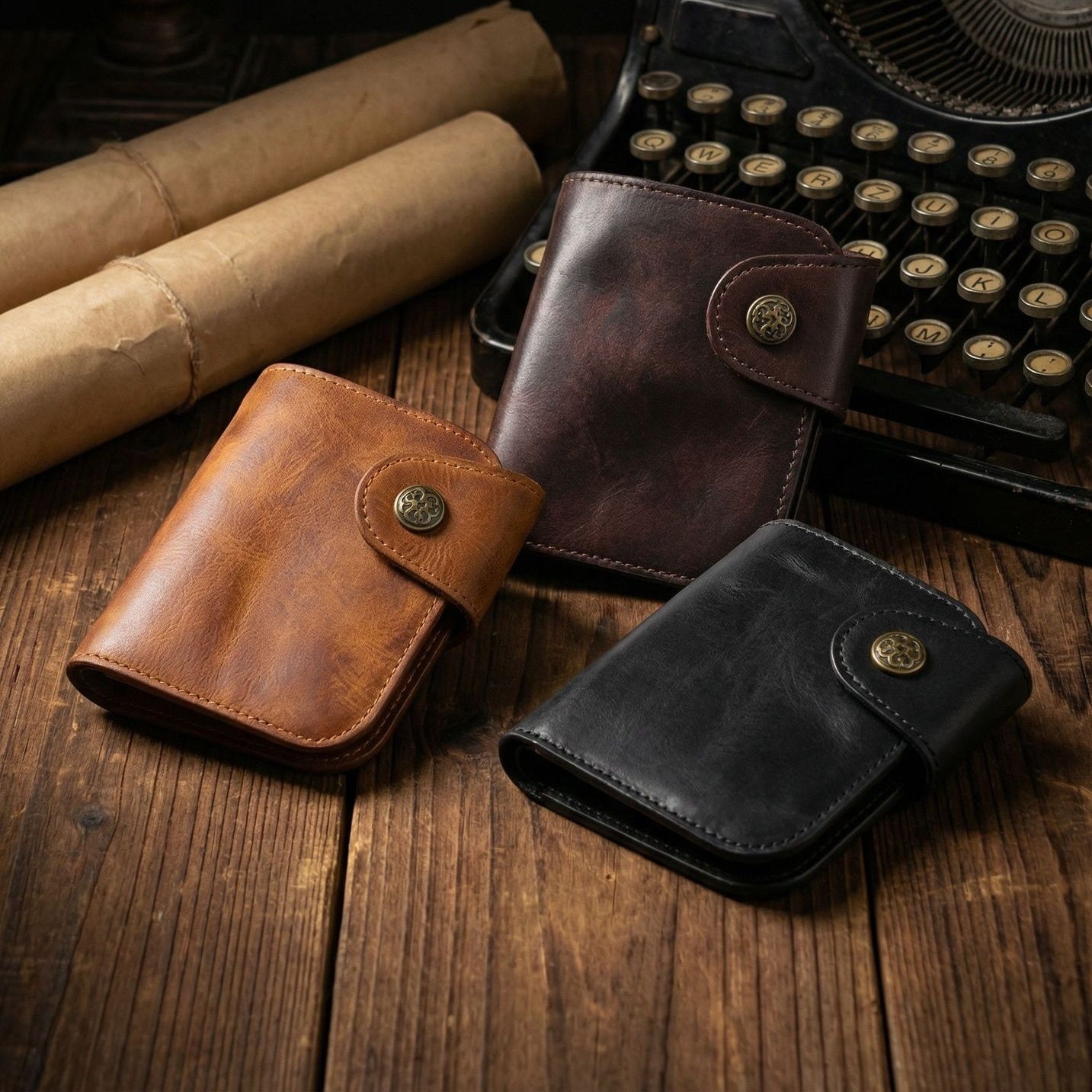 Retro Handmade Leather Card Coin Wallets