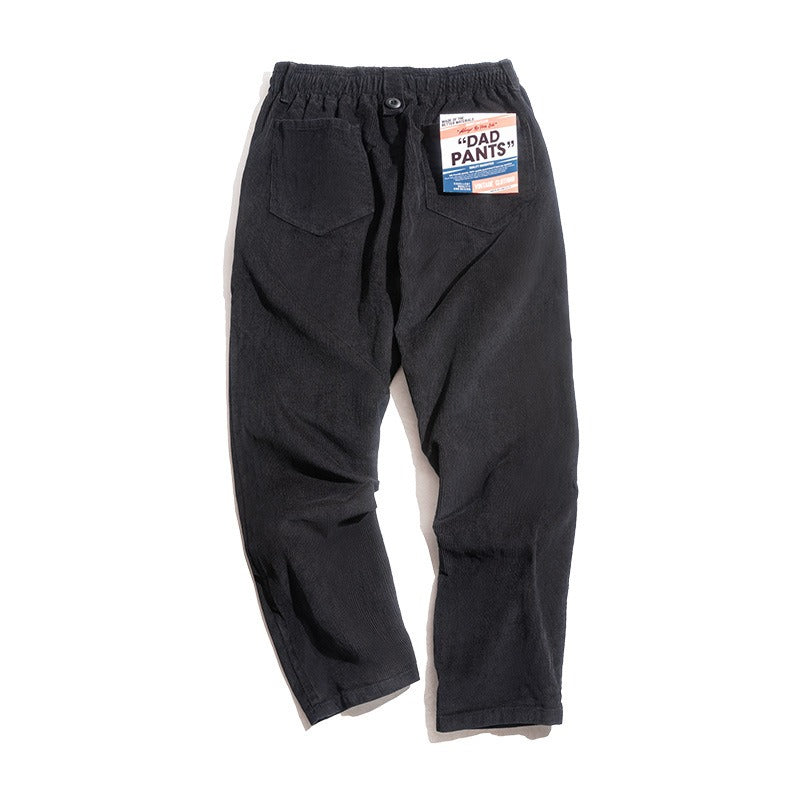 Retro Thick Corduroy Trousers Winter Casual Pants