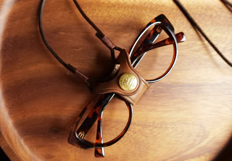 Retro Handmade Leather Portable Glasses Lanyard