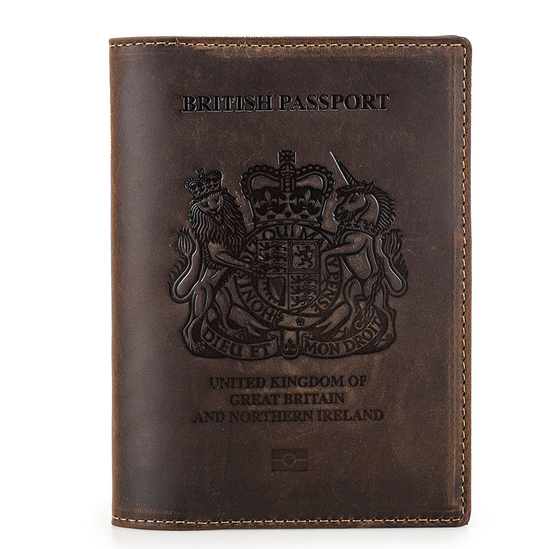 Retro Leather RFID Passport Bag Wallet