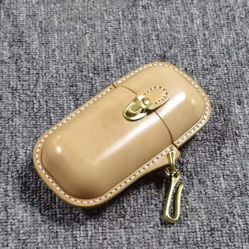 Retro Tanned Leather Glasses Case