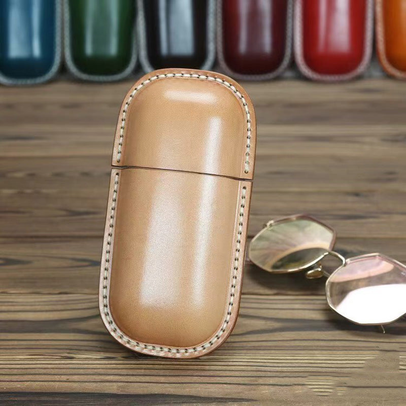 Retro Handmade Leather Glasses Case