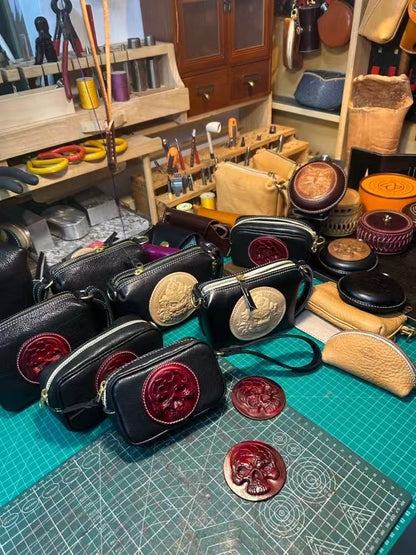 Handmade full-grain vegetable-tanned leather handbags & wallets