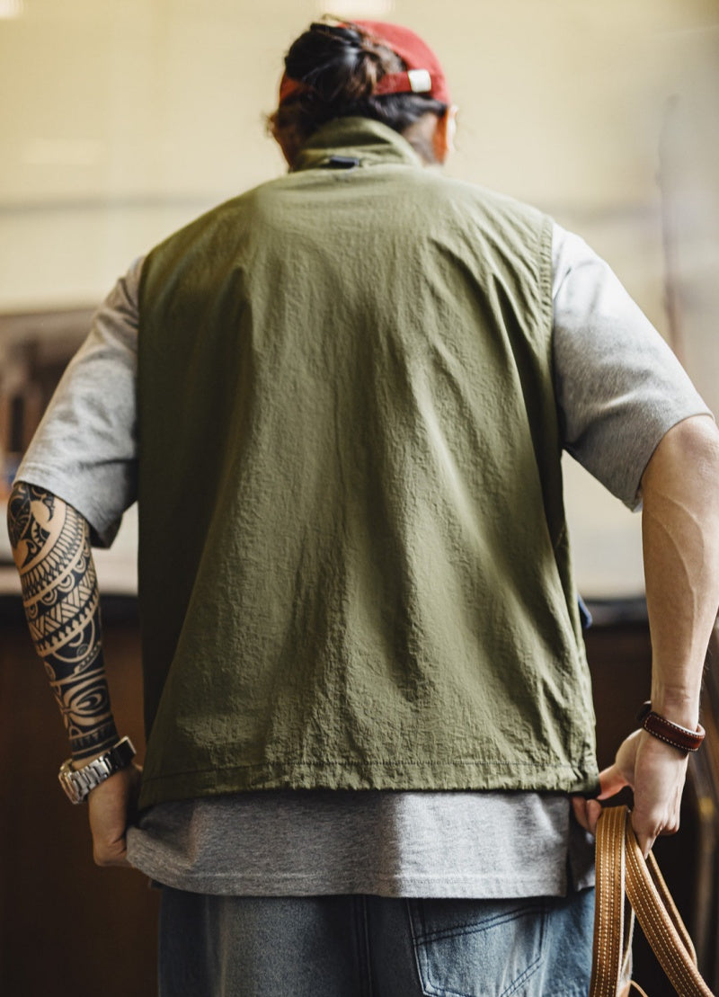 Vintage Explorer Cargo Vest Jacket