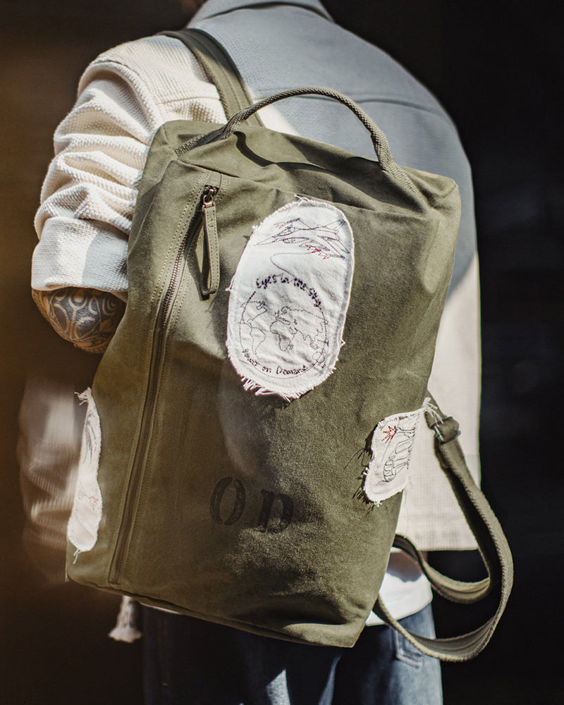 Retro Large Capacity Computer Backpack Travel Hiking Commuter Bucket Backpack