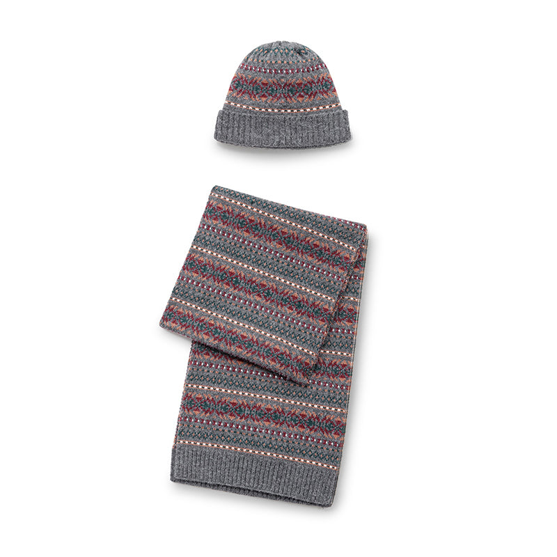 Retro Warm Soft Knitted Hat and Scarf