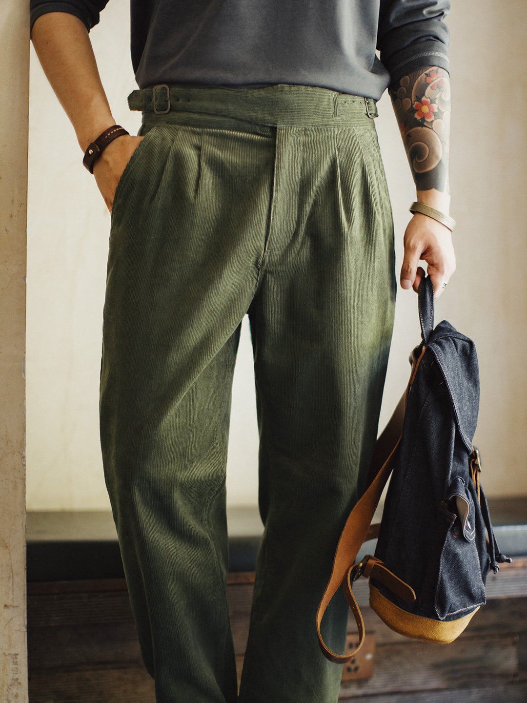 Retro Corduroy Gurkha Pants