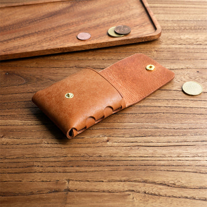 Retro Tanned Leather Coin Bag Wallet