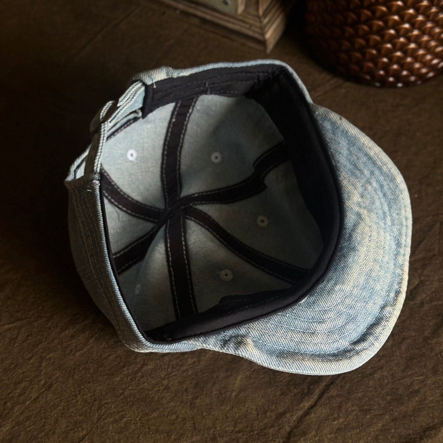 Retro Denim Flip Hat Beret Casual Cap Adjustable Hat