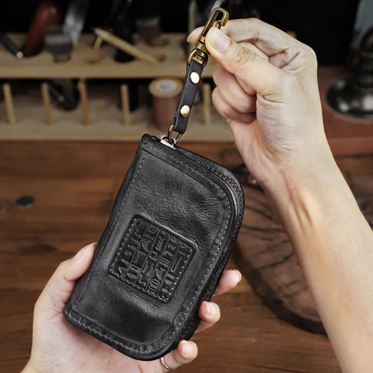 Retro Handmade Leather Key Holder Card Wallets