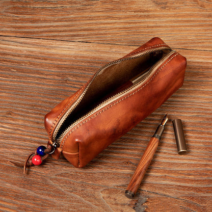Retro Handmade Leather Storage Bag
