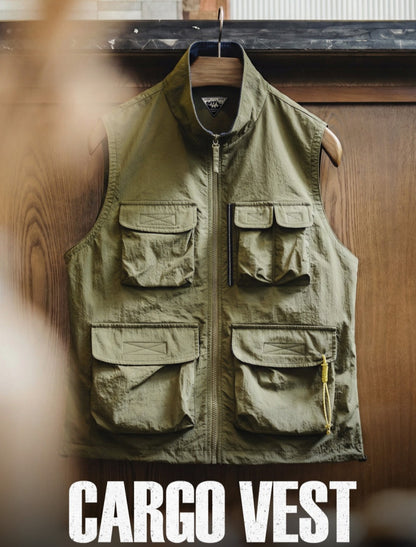 Vintage Explorer Cargo Vest Jacket