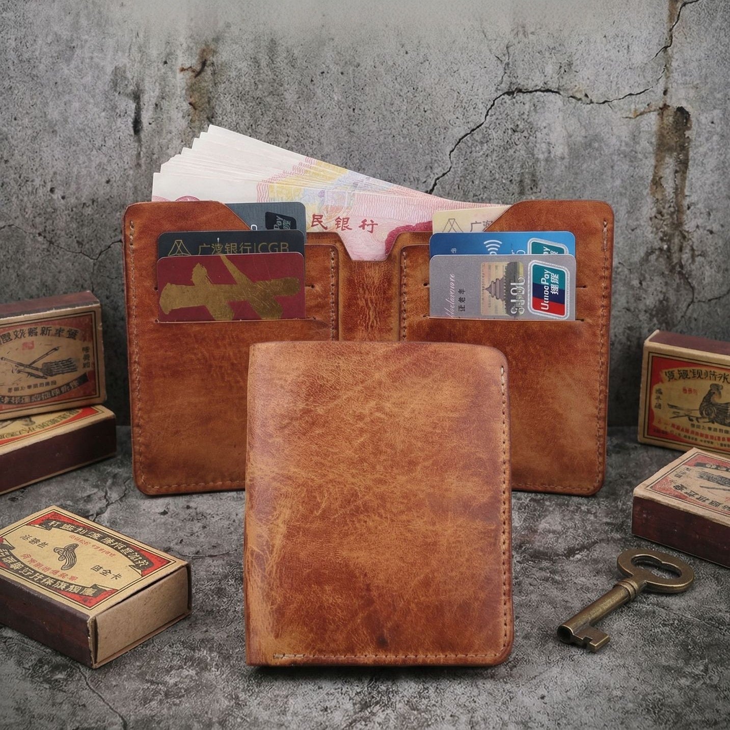 Retro Handmade Leather Card Wallets